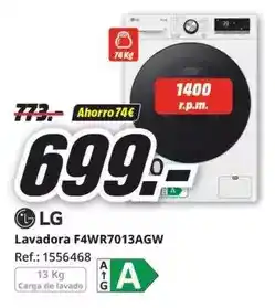 MediaMarkt Lg - lavadora f4wr7013agw oferta
