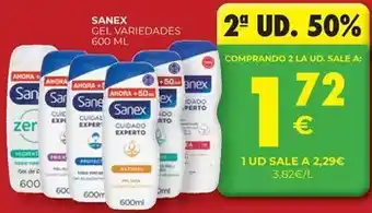 CashDiplo Sanex - gel variedades oferta