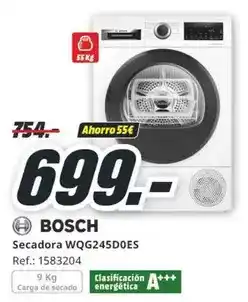 MediaMarkt Bosch - secadora wqg245d0es oferta