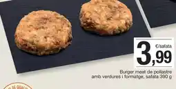 BonpreuEsclat Burger meat de pollastre amb verdures i formatge oferta