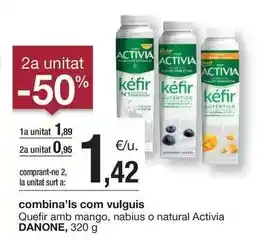 BonpreuEsclat Danone - kéfir amb mango, nabius o natural activia oferta