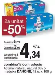 BonpreuEsclat Danone - actimel natural, natural 0% o maduixa oferta