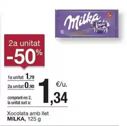 BonpreuEsclat Milka - xocolata amb llet oferta