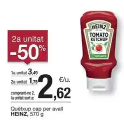 BonpreuEsclat Heinz - quètxup cap per avall oferta