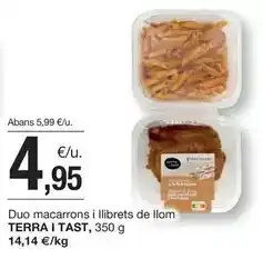 BonpreuEsclat Terra - duo macarrons i llibrets de llom oferta