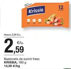 BonpreuEsclat Krissia - bastonets de surimi fresc oferta