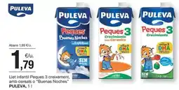 BonpreuEsclat Puleva - llet infantil peques 3 creixement amb cereals o buenas noches oferta