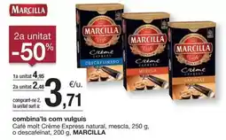 BonpreuEsclat Marcilla - café mol crema express natural, mescla, o descafeinat oferta