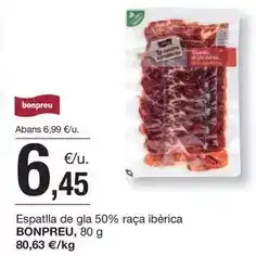 BonpreuEsclat Bonpreu - espatlla de gla 50% raça ibèrica oferta