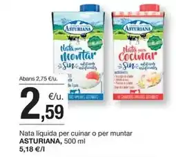 BonpreuEsclat La asturiana - nata liquida per cuinar o per muntar oferta