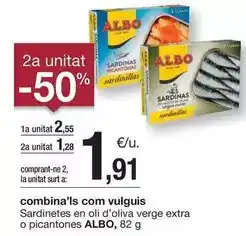 BonpreuEsclat Albo - sardinetes en oli d'oliva verge extra o picantones oferta