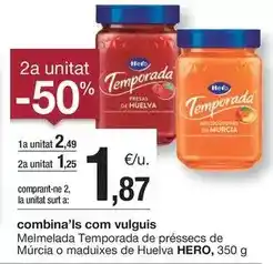 BonpreuEsclat Hero - melmelada temporada de pressecs de murcia o maduixes de huelva oferta