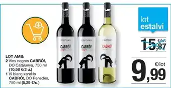 BonpreuEsclat 2 vin ries negres, cabroi, 1 vi blaire oferta