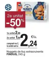 BonpreuEsclat Findus - nuggets de lluc extracruixents oferta