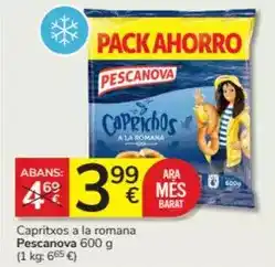 Consum Pescanova - capritxos a la romana oferta