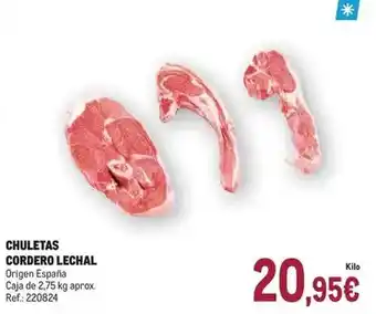 Makro Origen - chuletas cordero lechal oferta