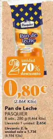 Gadis Pasquier - pan de leche oferta
