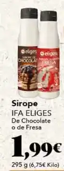 Gadis Ifa eliges - sirope de chocolate o de fresa oferta