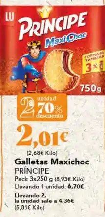 Gadis Príncipe - galletas maxichoc oferta