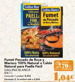 Gadis Gallina blanca - fumet pescado de roca y marisco 100% natural o caldo natural para paella facil oferta