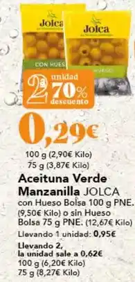 Gadis Jolca - aceituna verde manzanilla oferta