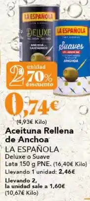 Gadis Deluxe - aceituna rellena de anchoa oferta
