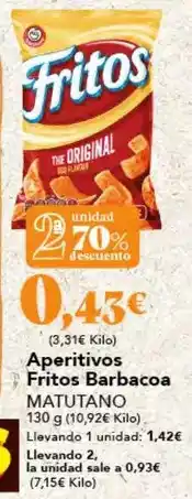 Gadis Matutano - aperitivos fritos barbacoa oferta