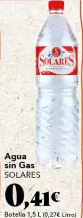 Gadis Solares - agua sin gas oferta