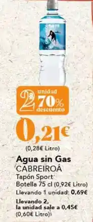Gadis Cabreiroa - agua sin gas oferta
