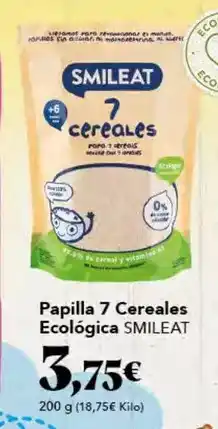 Gadis Smileat - papilla 7 cereales ecologica oferta