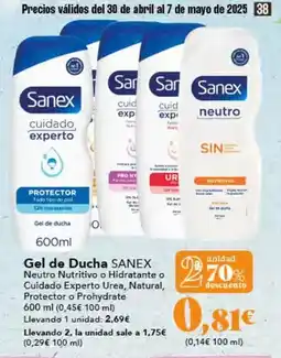 Gadis Sanex - gel de ducha oferta