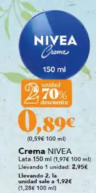 Gadis Nivea - crema oferta