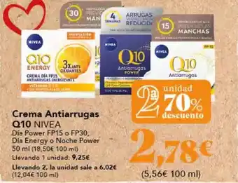 Gadis Nivea - crema antiarrugas q10 oferta