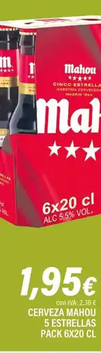 Cash Ifa Mahou - cerveza 5 estrellas pack 6x oferta