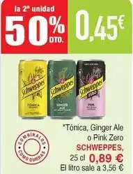 Masymas Schweppes - tonica oferta