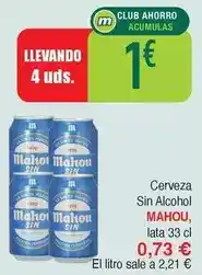 Masymas Mahou - cerveza sin alcohol oferta