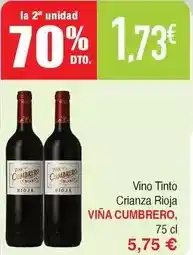 Masymas Viña cumbrero - vino tinto crianza rioja oferta