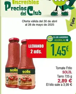 Masymas Solís - tomate frito oferta