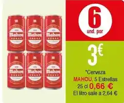 Masymas Mahou - cerveza 5 estrellas oferta