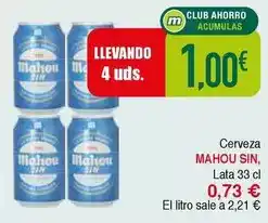 Masymas Mahou - cerveza sin oferta