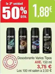 Masymas Axe - desodorante oferta