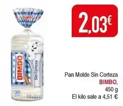 Masymas Bimbo - pan molde sin corteza oferta