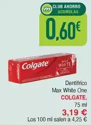 Masymas Colgate - dentífrico max white one oferta