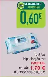 Masymas Pasitos - toallitas hipoalergénicas oferta