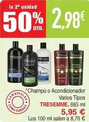 Masymas Tresemmé - champú o acondicionador oferta