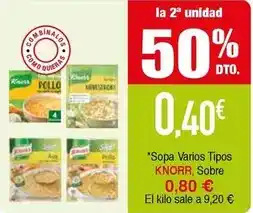 Masymas Knorr - sopa varios tipos oferta