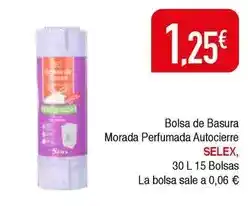 Masymas Selex - bolsa de basura morada perfumada autocierre oferta