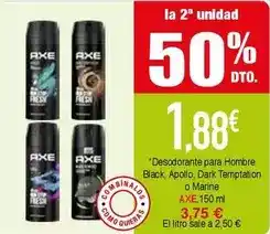Masymas Axe - desodorante para hombre oferta