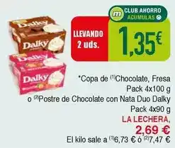 Masymas Dalky - copa de chocolate, fresa pack 4x oferta