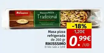 Maskom Supermercados Rikisssimo - masa pizza refrigerada oferta
